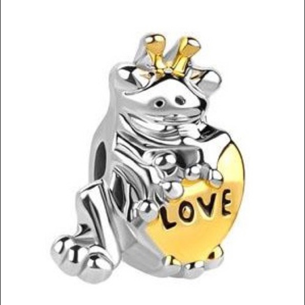 Bracelet Charm Frog With a Heart